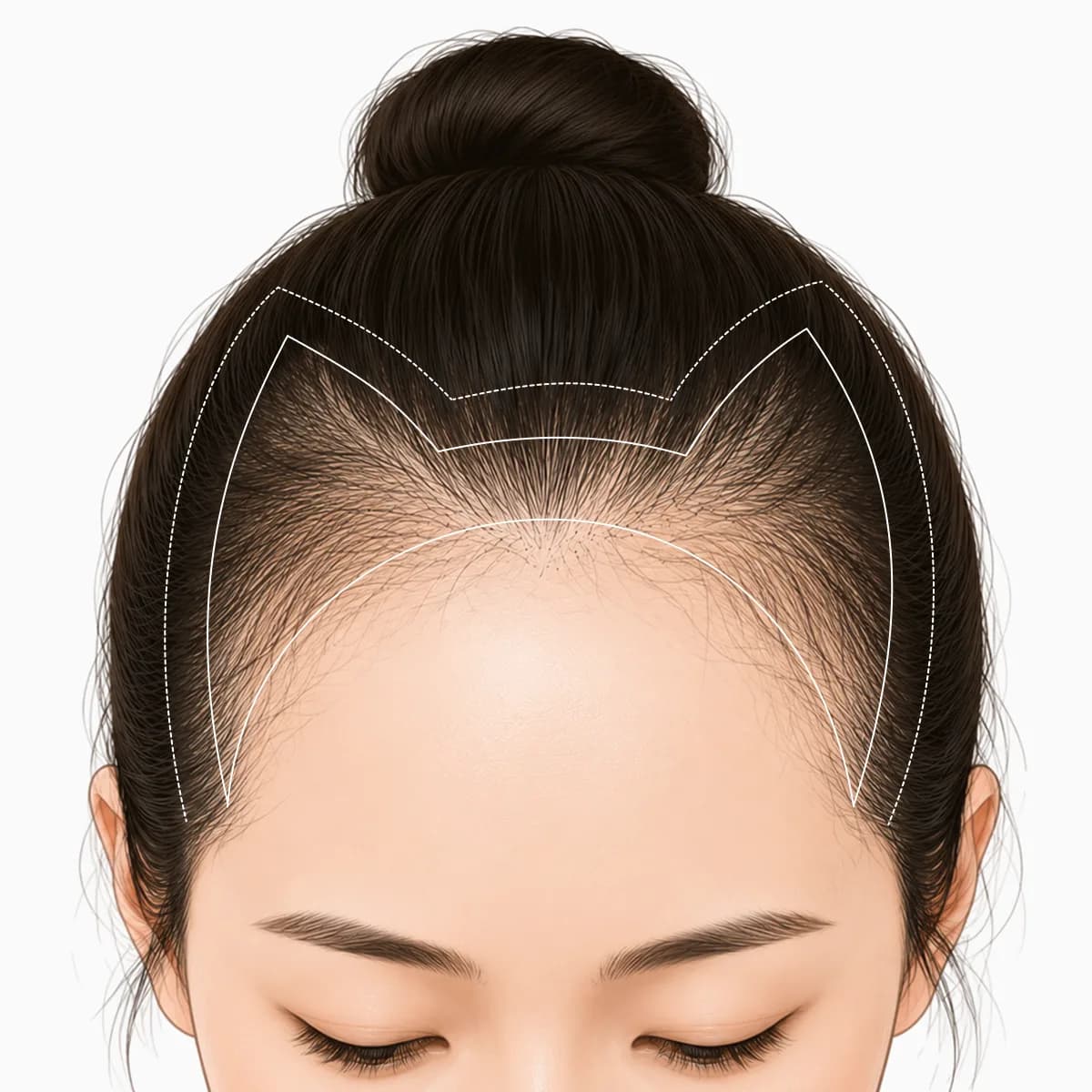 여성 헤어라인 이미지